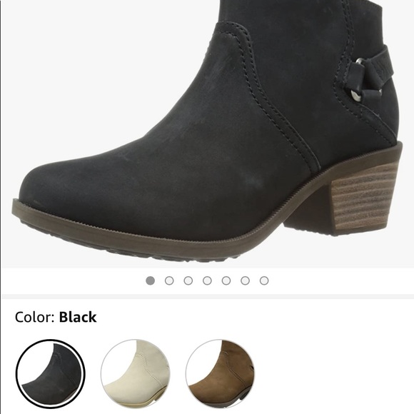 Teva Women’s Foxy Black Leather Booties 8.5 - Picture 12 of 14